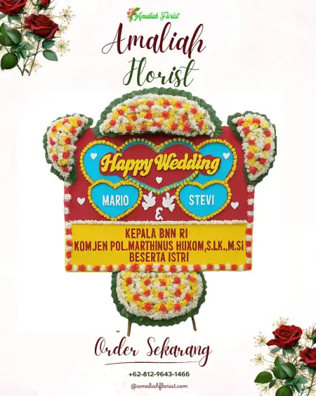Papan Bunga Pernikahan Kepudang